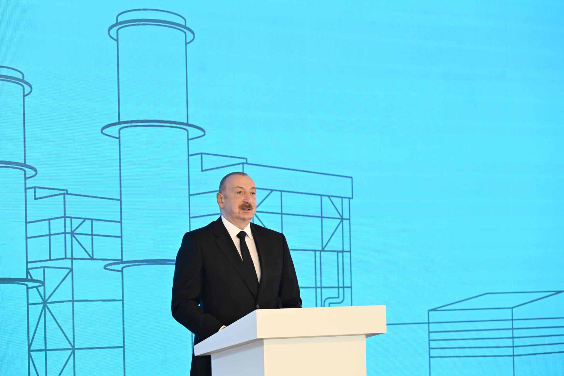 İlham Əliyev Mingəçevirdə “8 Noyabr” Elektrik Stansiyasının açılışında iştirak edib