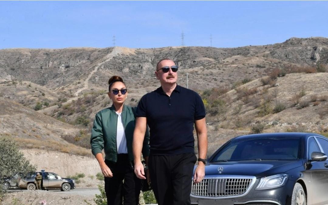 Prezident və birinci xanım Toğanalı-Kəlbəcər-İstisu avtomobil yolunda görülən işlərlə tanış olublar