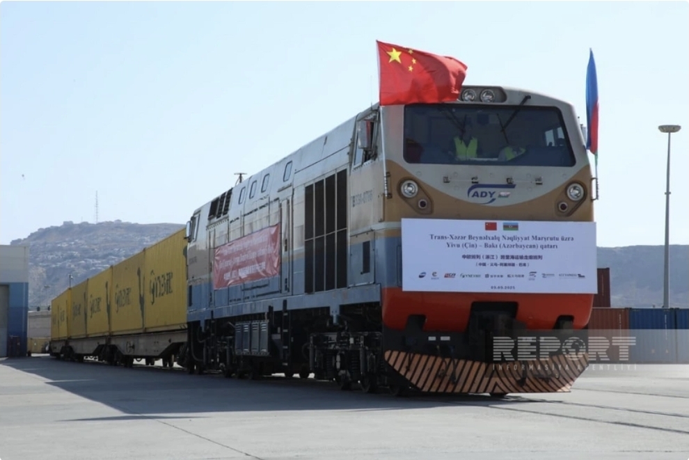 Çindən Azərbaycana yola düşən qatar Bakıya çatıb