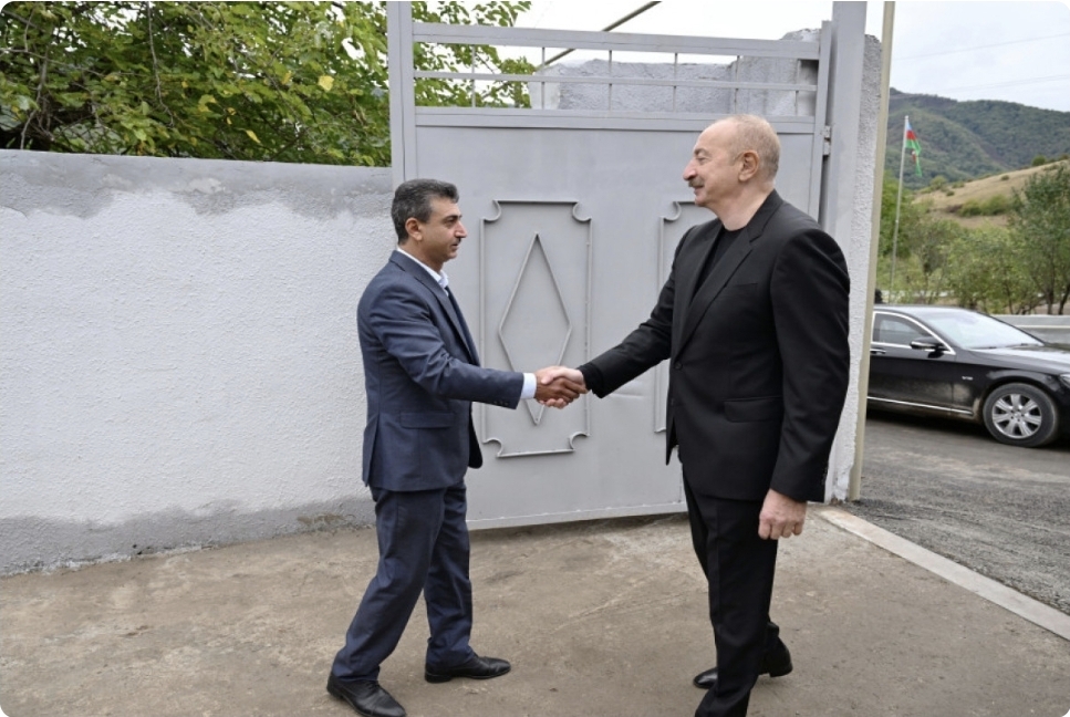 Prezident İlham Əliyev Xocalı rayonunun Badara kəndində olub