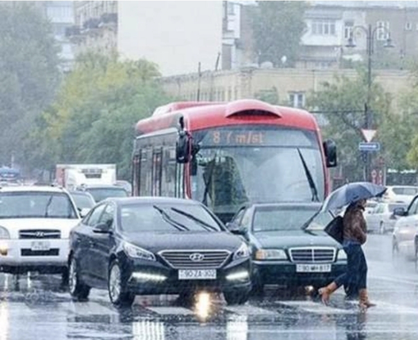 Yol polisindən yağışlı hava ilə bağlı sürücülərə XƏBƏRDARLIQ