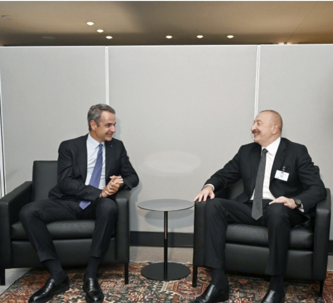 İlham Əliyev Nyu-Yorkda Yunanıstanın Baş naziri Kiriakos Mitsotakis ilə görüşüb