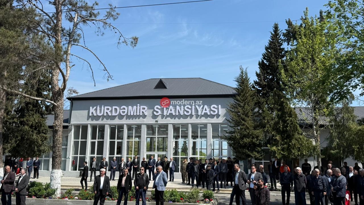 Kürdəmirdə dəmiryol stansiyası fəaliyyətə başladı